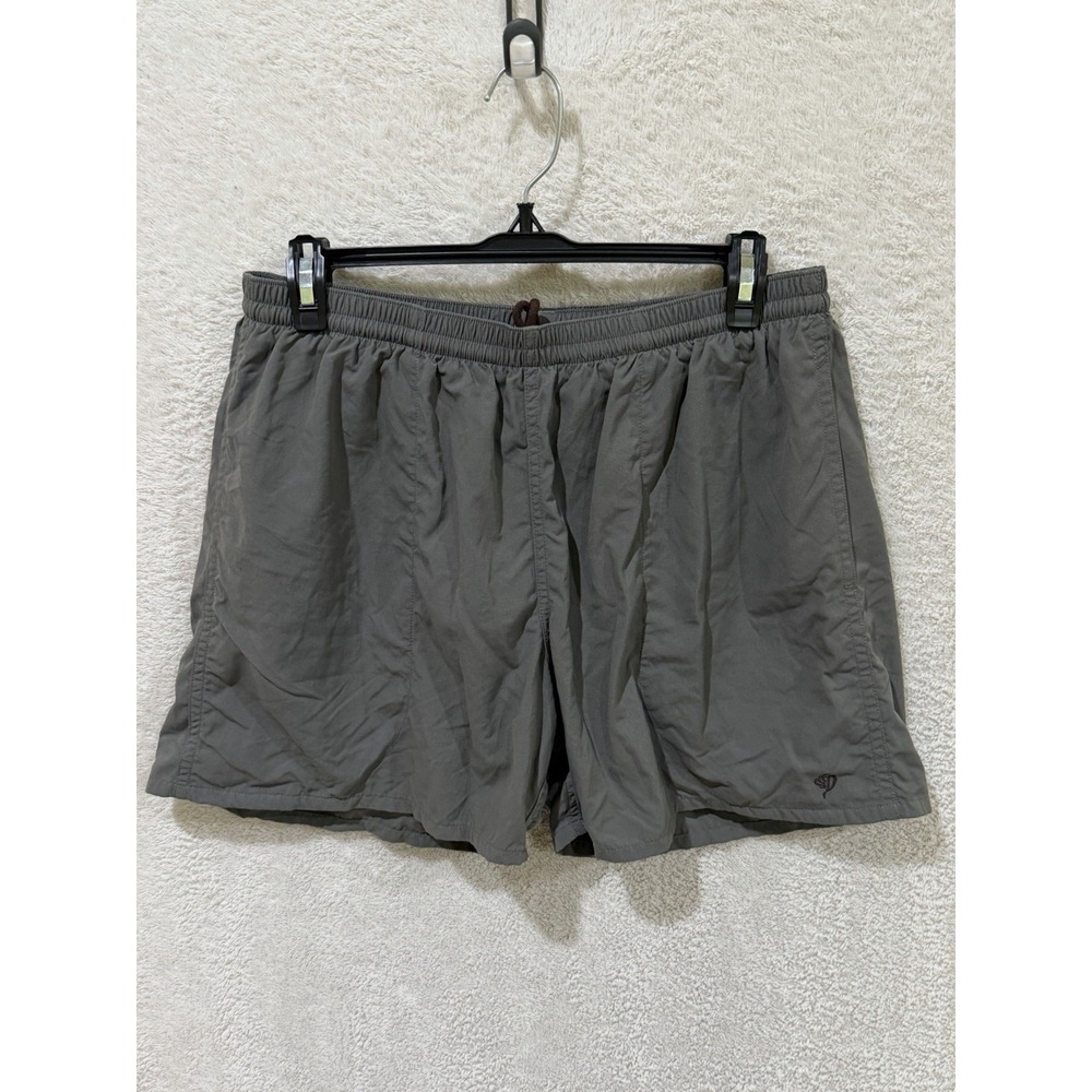 Duck Camp Scout Shorts Swim Trunks Mens Medium Gray/Green 5" Lined All Purpose